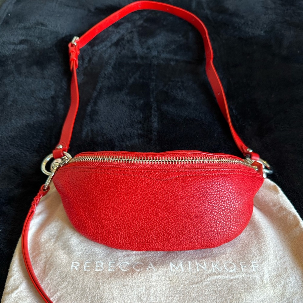 Rebecca Minkoff Red Bree Mini Leather Belt Bag